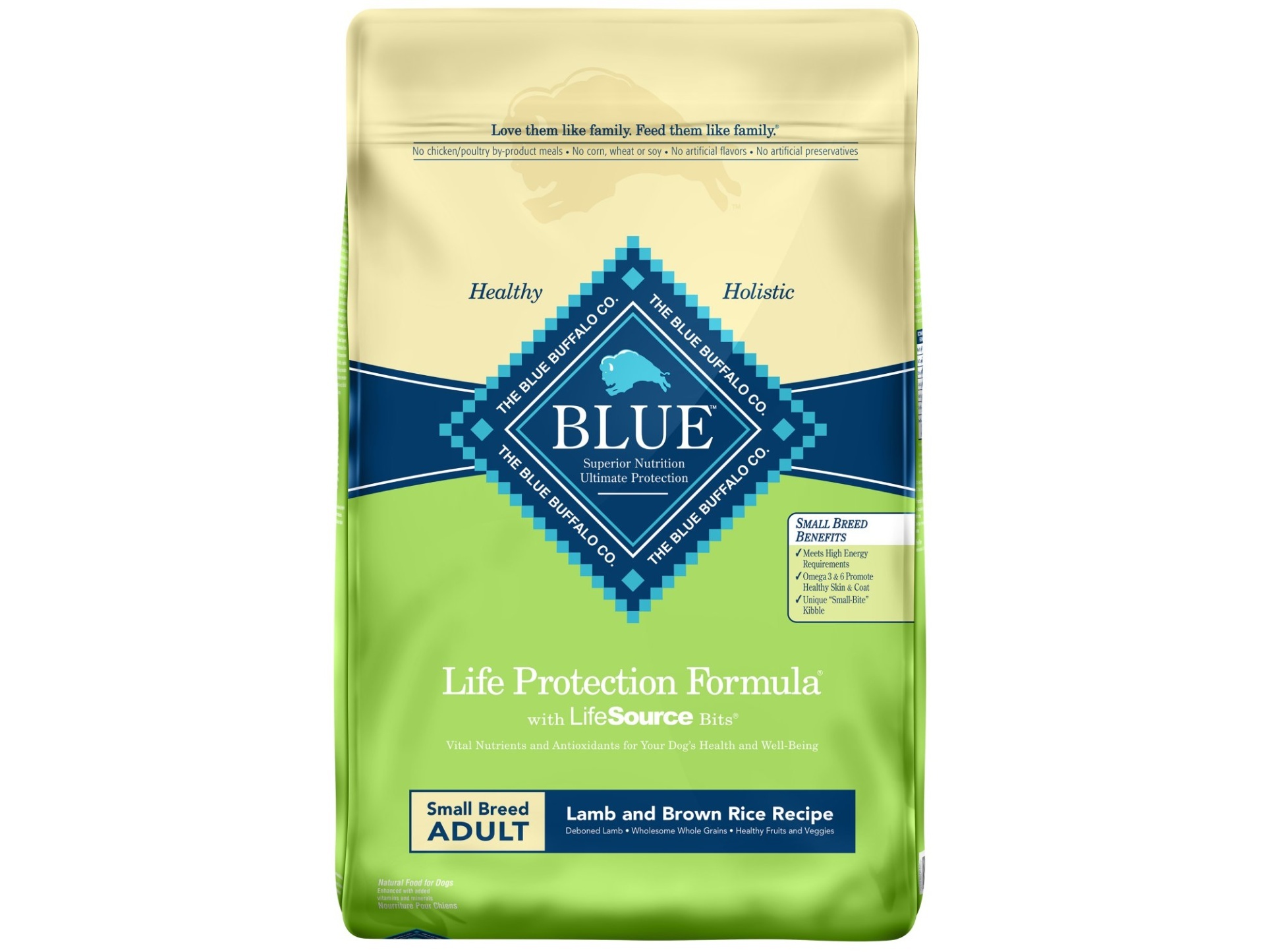 slide 1 of 1, Blue Buffalo Blue Life Protection Formula Adult Small Breed Lamb & Brown Rice Recipe Dry Dog Food, 15 lb