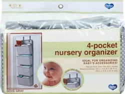 S.O.S. 4-Pocket Dove Gray Nursery Organizer 1 ea