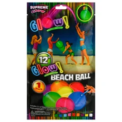 Supreme Glow Beach Ball 12 Inch Red