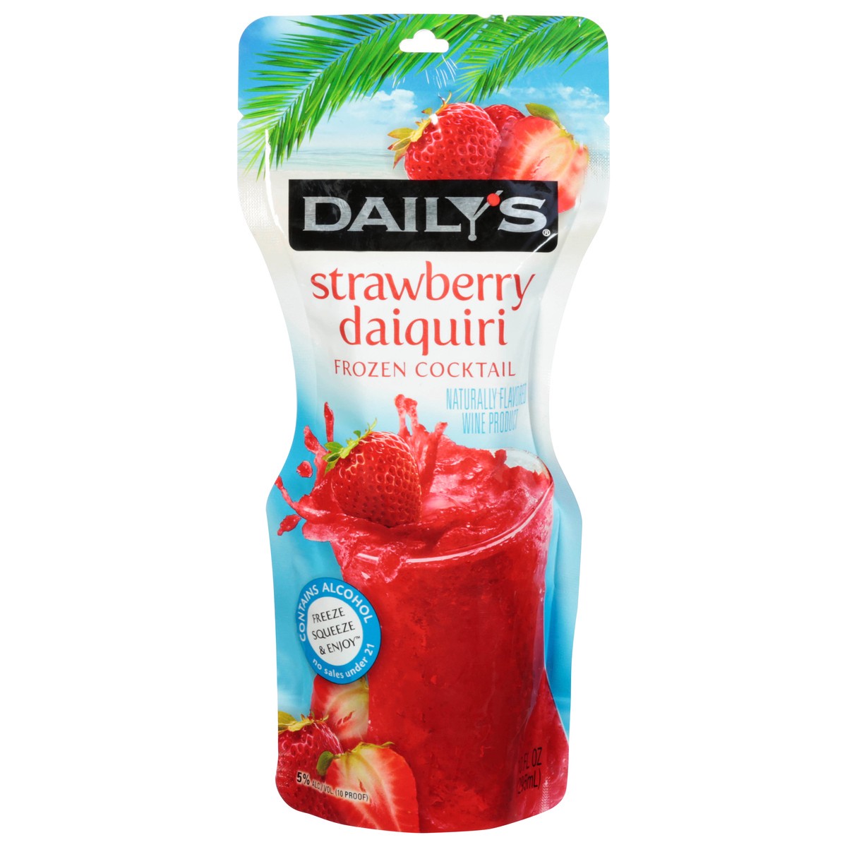 slide 1 of 9, Daily's Strawberry Daiquiri Frozen Cocktail 10 fl oz, 10 fl oz