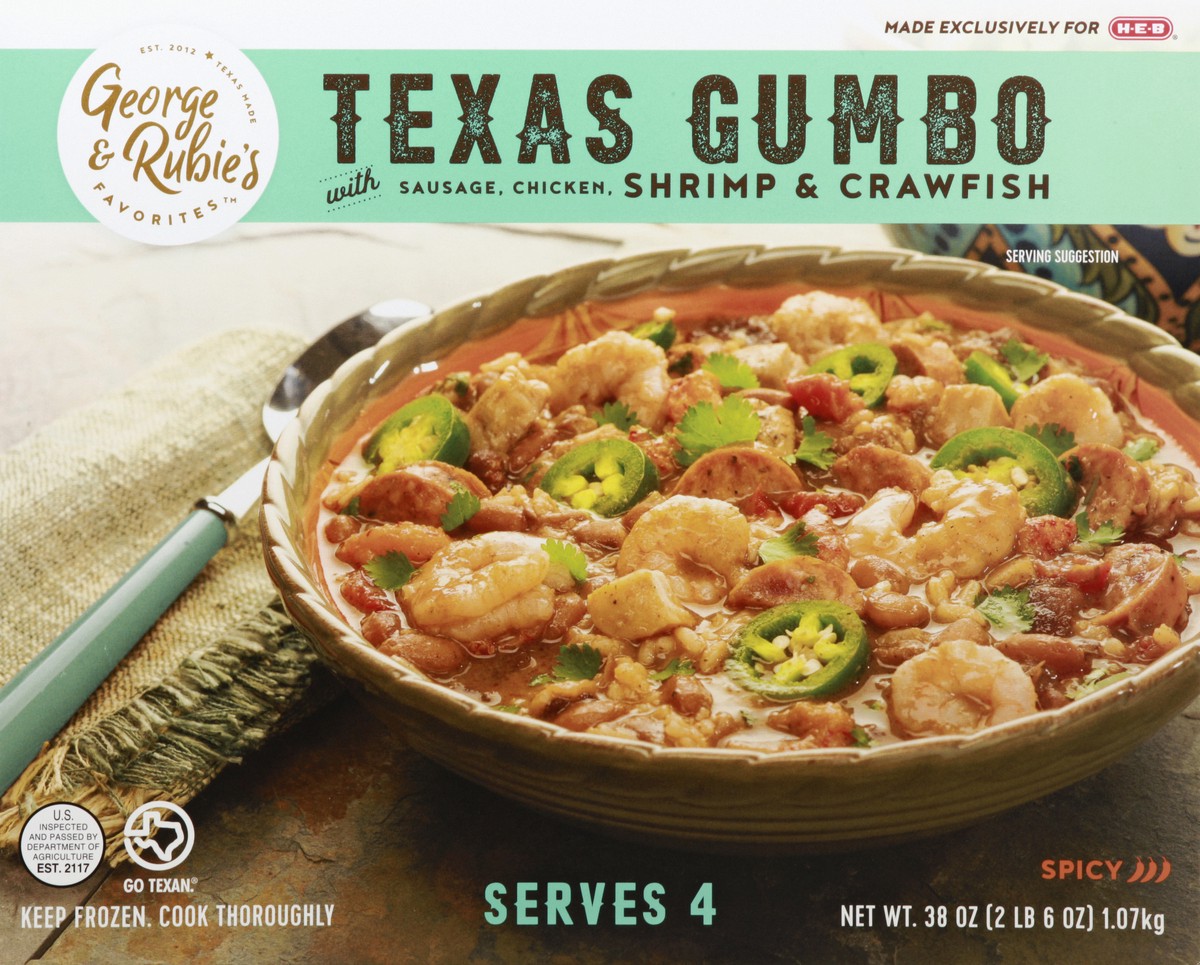 slide 4 of 4, Huerta's Texas Kitchen Texas Gumbo with Shrimp and Crawfish, 38 oz