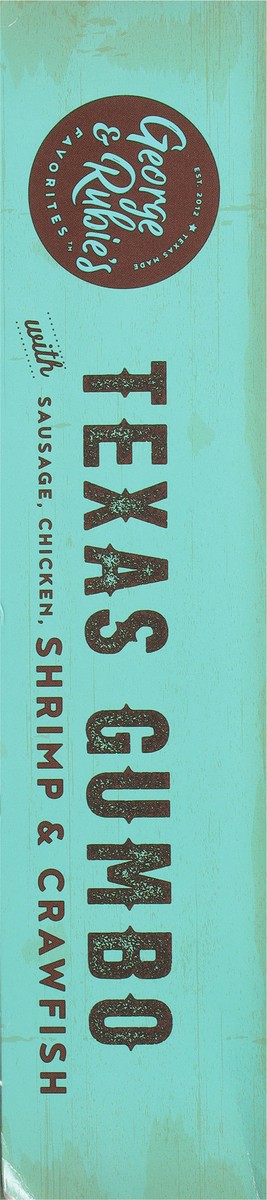slide 6 of 11, George & Rubie's Favorites Spicy Texas Gumbo with Sausage, Chicken, Shrimp & Crawfish 1 38 oz, 38 oz