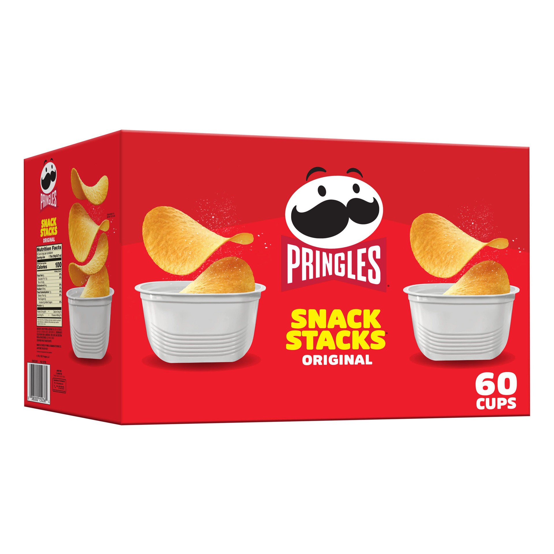 slide 1 of 5, Pringles Potato Crisps Chips, Original, 40.2 oz, 60 Count, 