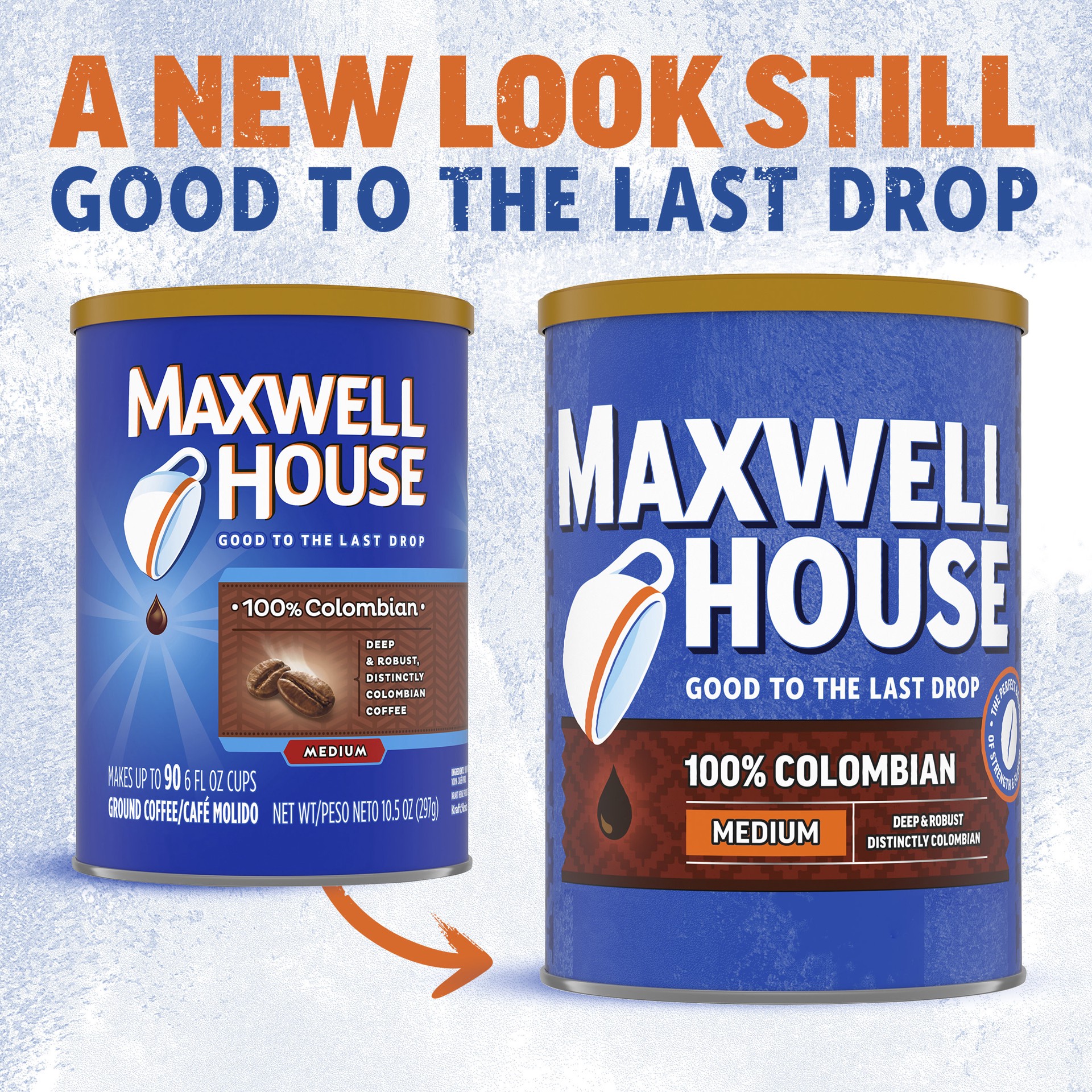 slide 2 of 4, Maxwell House Medium Roast 100% Colombian Ground Coffee, 10.5 oz. Canister, 10.5 oz