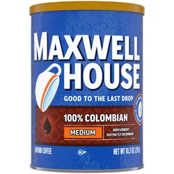 Maxwell House Medium Roast 100% Colombian Ground Coffee, 10.5 oz. Canister