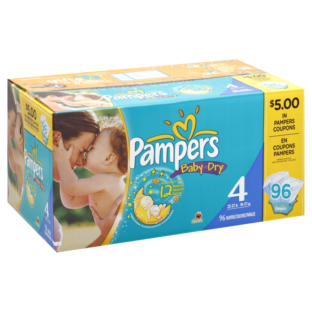 slide 7 of 7, Pampers Diapers 96 ea, 96 ct