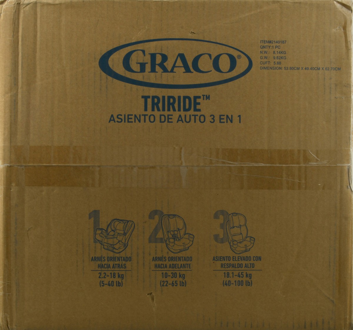 slide 4 of 9, Graco Triride Car Seat 1 ea, 1 ct