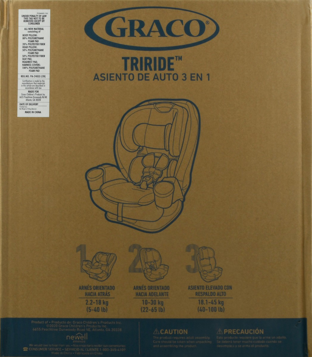 slide 9 of 9, Graco Triride Car Seat 1 ea, 1 ct