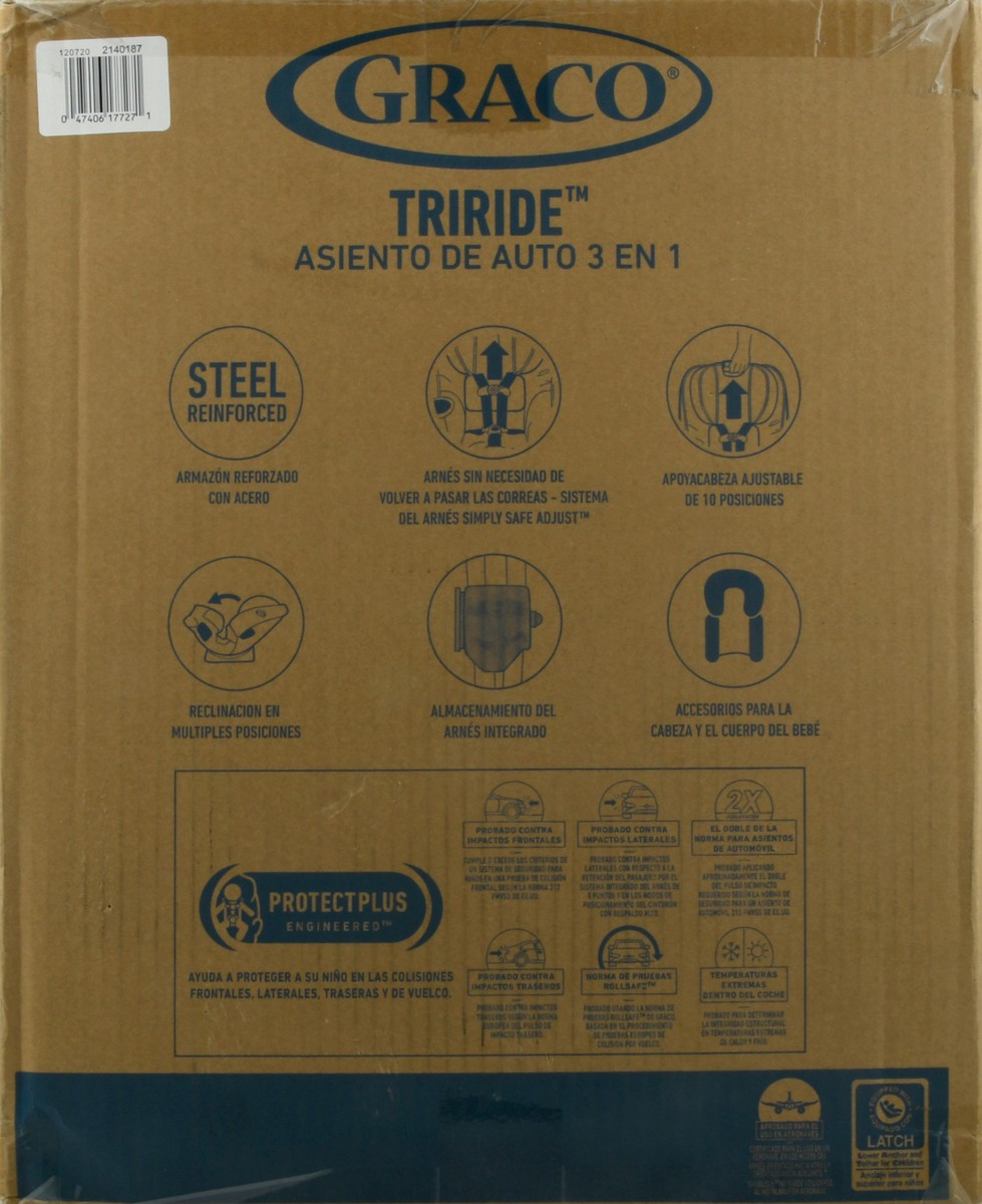 slide 8 of 9, Graco Triride Car Seat 1 ea, 1 ct