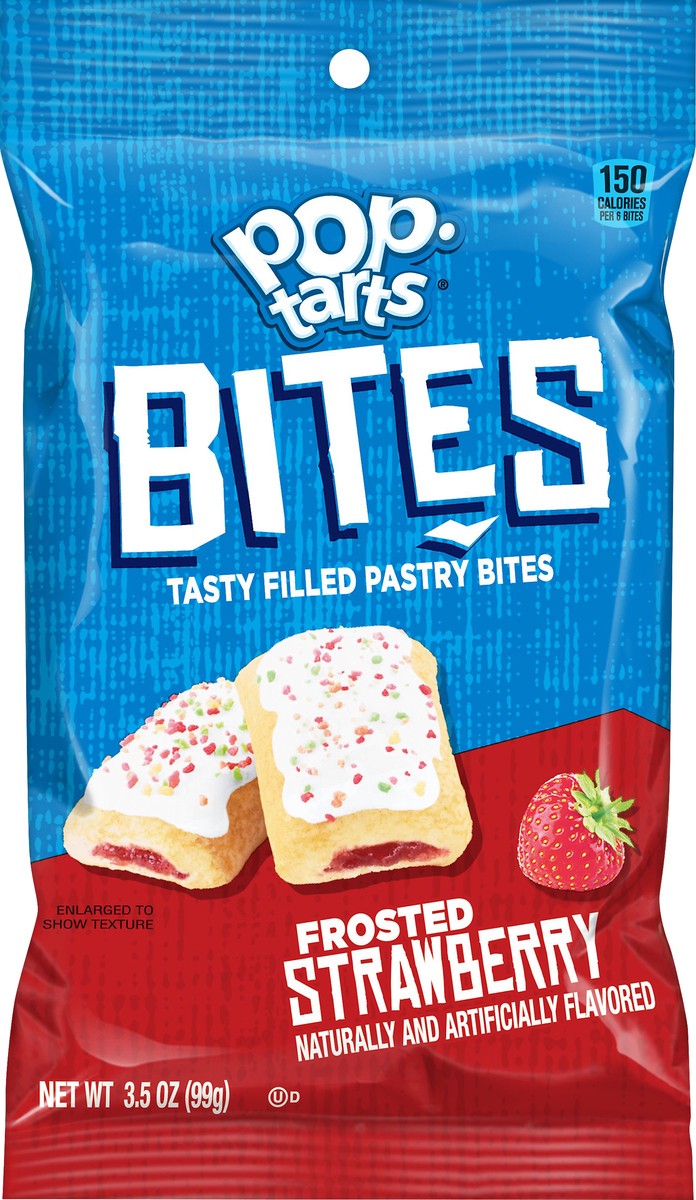 slide 1 of 10, Pop-Tarts Baked Pastry Bites Frosted Strawberry, 3.5 oz, 3.5 oz