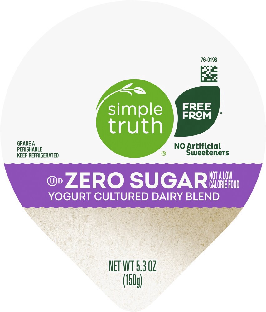 slide 3 of 5, Simple Truth Vanilla Zero Sugar Yogurt Cup, 5.3 oz
