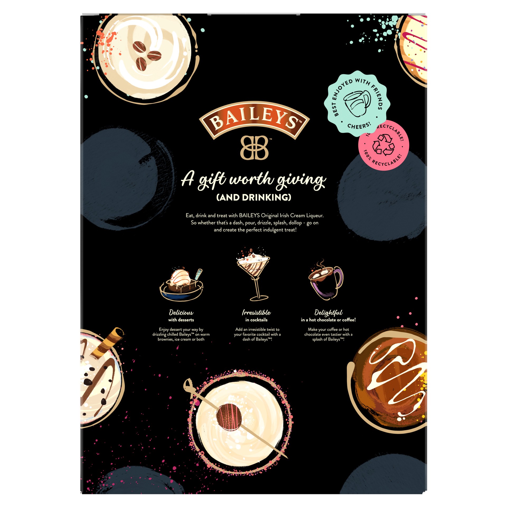 slide 3 of 5, Bailey's Cream Gift Set, 750 ml