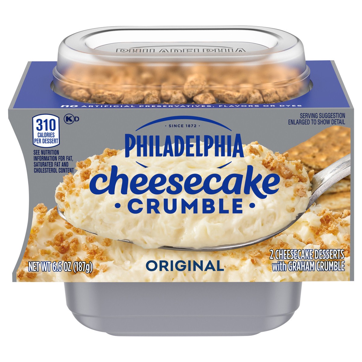 slide 4 of 4, Philadelphia Cheesecake Crumble Original Cheesecake Desserts with Graham Crumble, 2 ct Pack, 2 ct