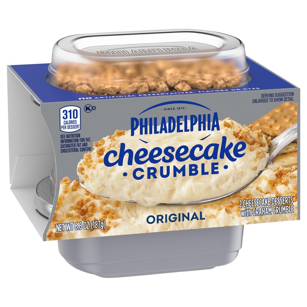 slide 3 of 4, Philadelphia Cheesecake Crumble Original Cheesecake Desserts with Graham Crumble, 2 ct Pack, 2 ct