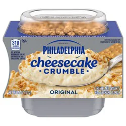 Philadelphia Cheesecake Crumble Original Cheesecake Desserts with Graham Crumble, 2 ct Pack