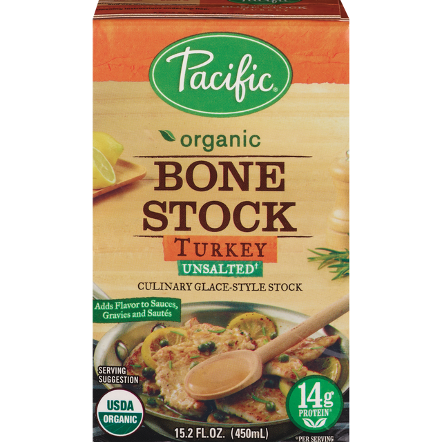 slide 1 of 1, Pacific Foods Organic Bone Stock - Turkey, 1 ct