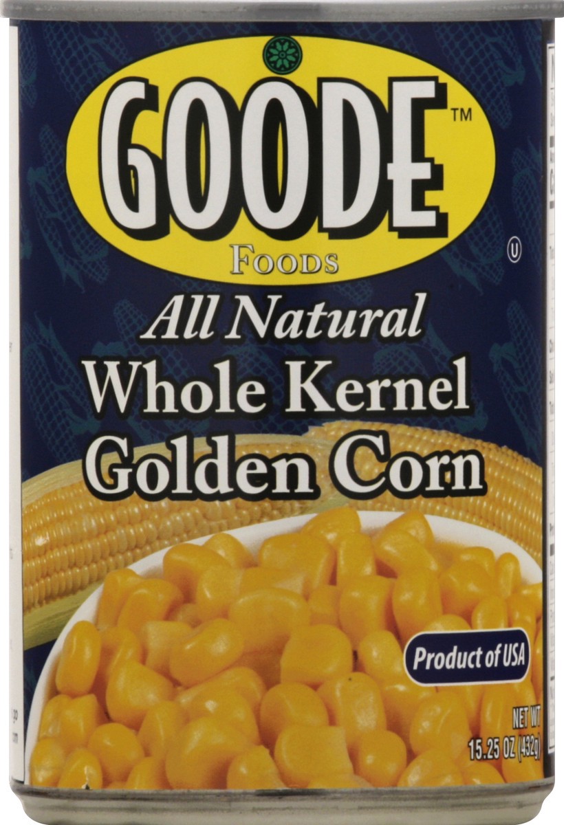 slide 5 of 6, Goode Foods Corn 15.25 oz, 15.25 oz