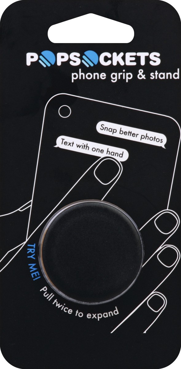 slide 5 of 6, PopSockets Cell Phone Grip And Stand - Black, 1 ct