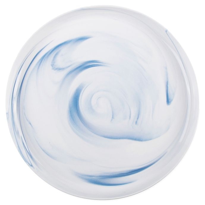 slide 1 of 3, Artisanal Kitchen Supply Coupe Marbleized Dinner Plates - Blue, 4 ct