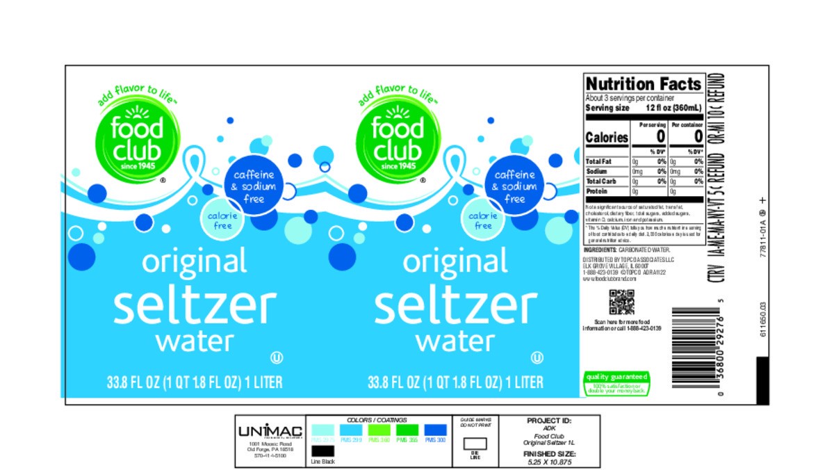 slide 4 of 16, Food Club Original Seltzer Water - 33.8 fl oz, 33.8 fl oz