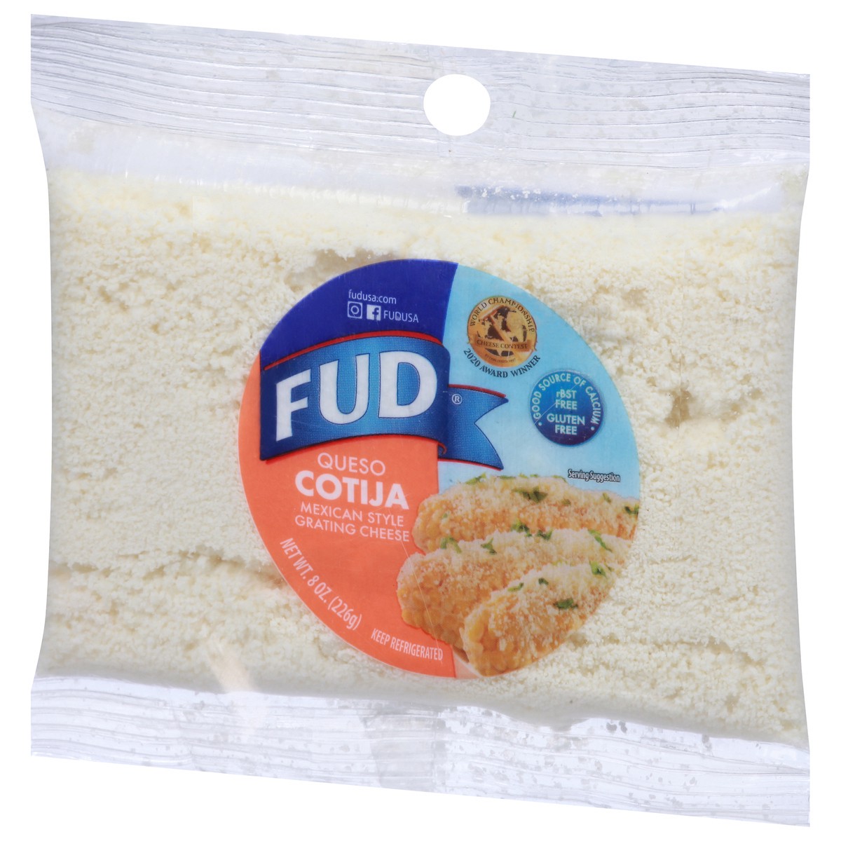 slide 3 of 9, FUD Mexican Style Cotija Grating Cheese 8 oz, 8 oz