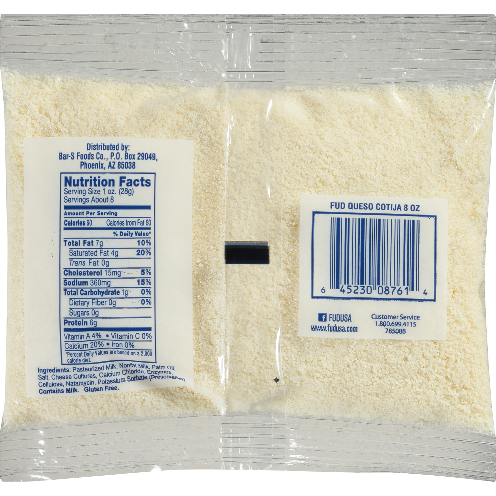 FUD Queso Cotija Mexican Style Grated Cheese 8 oz Shipt