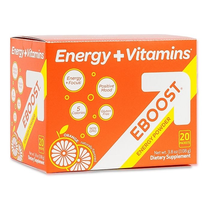 slide 1 of 1, EBOOST Energy Powder, Orange, 3.8 oz