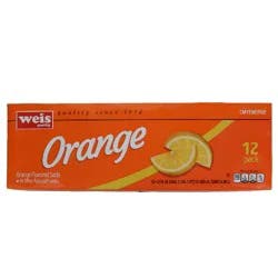 Weis Quality Orange Caffeine Free Soda - 12 ct