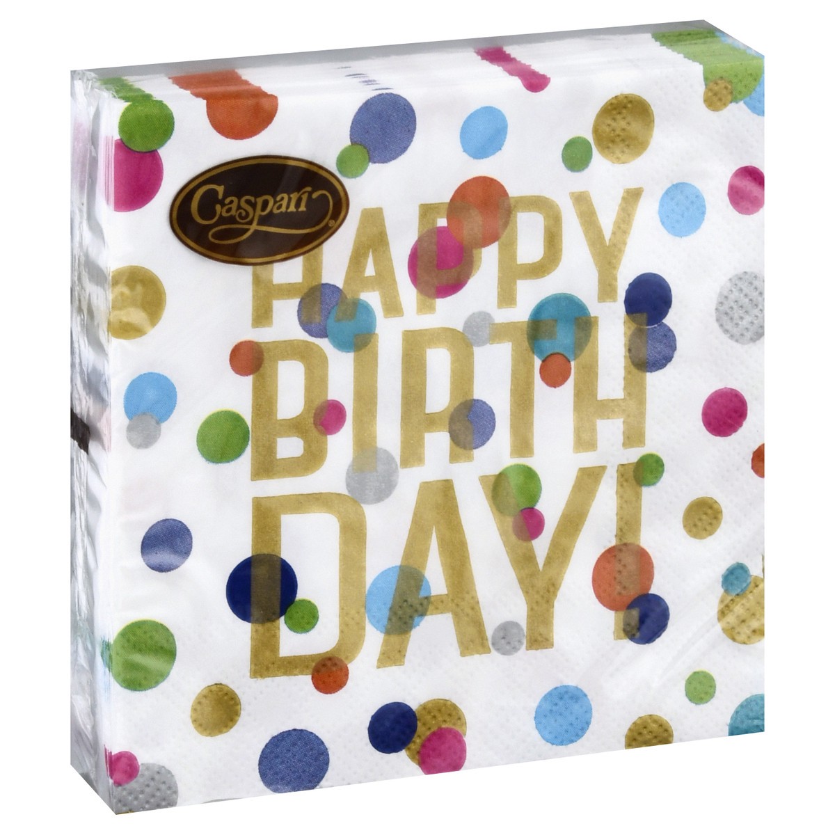 slide 6 of 11, Caspari Triple-Ply Confetti - Happy Birthday Napkins 20 ea, 20 ct