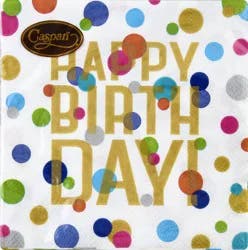 Caspari Triple-Ply Confetti - Happy Birthday Napkins 20 ea