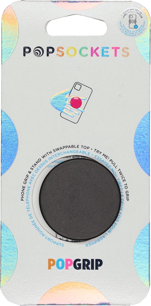slide 7 of 9, PopSockets Black PopGrip 1 ea, 1 ct