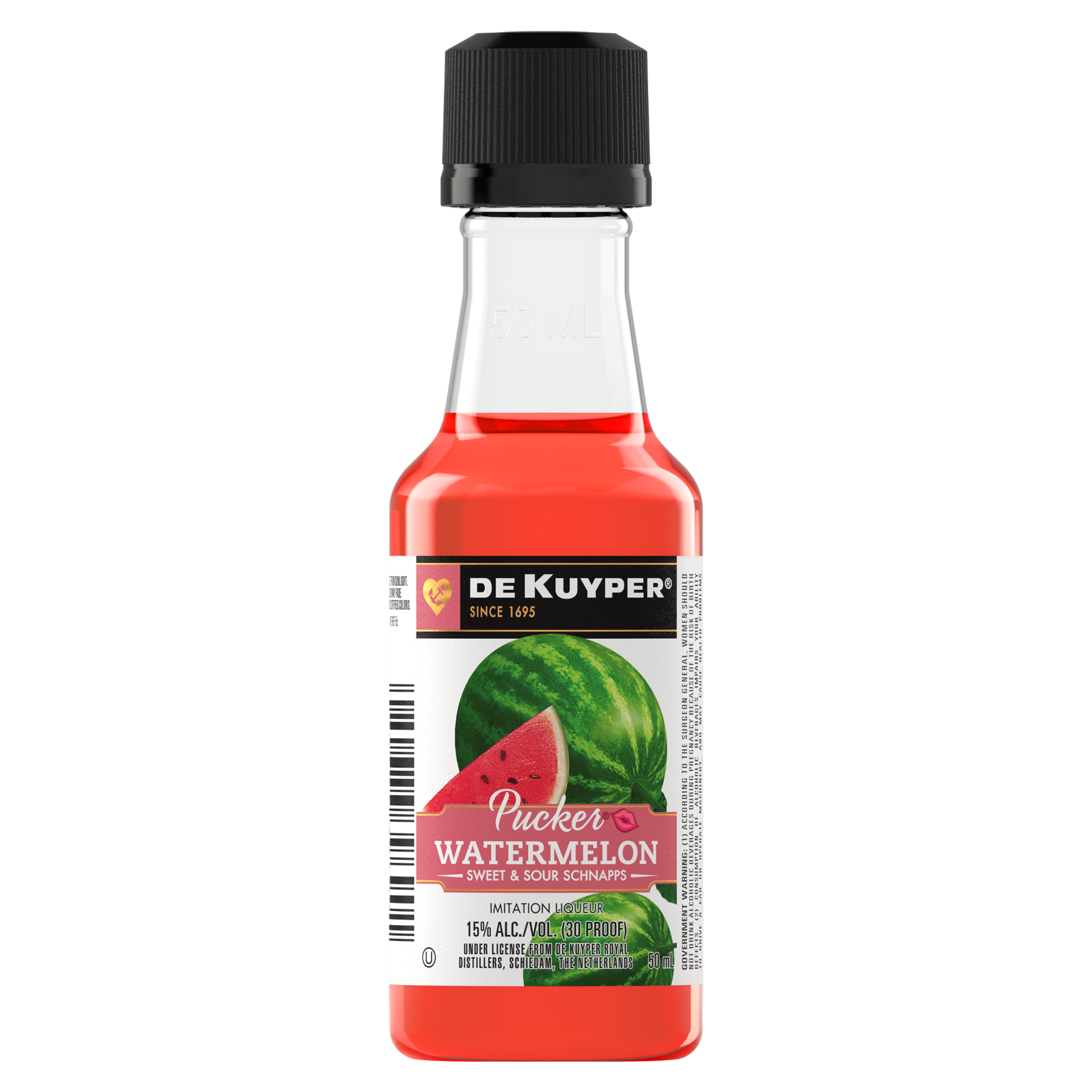 slide 4 of 4, DeKuyper Pucker Watermelon Schnapps Liqueur 50 ml, 50 ml