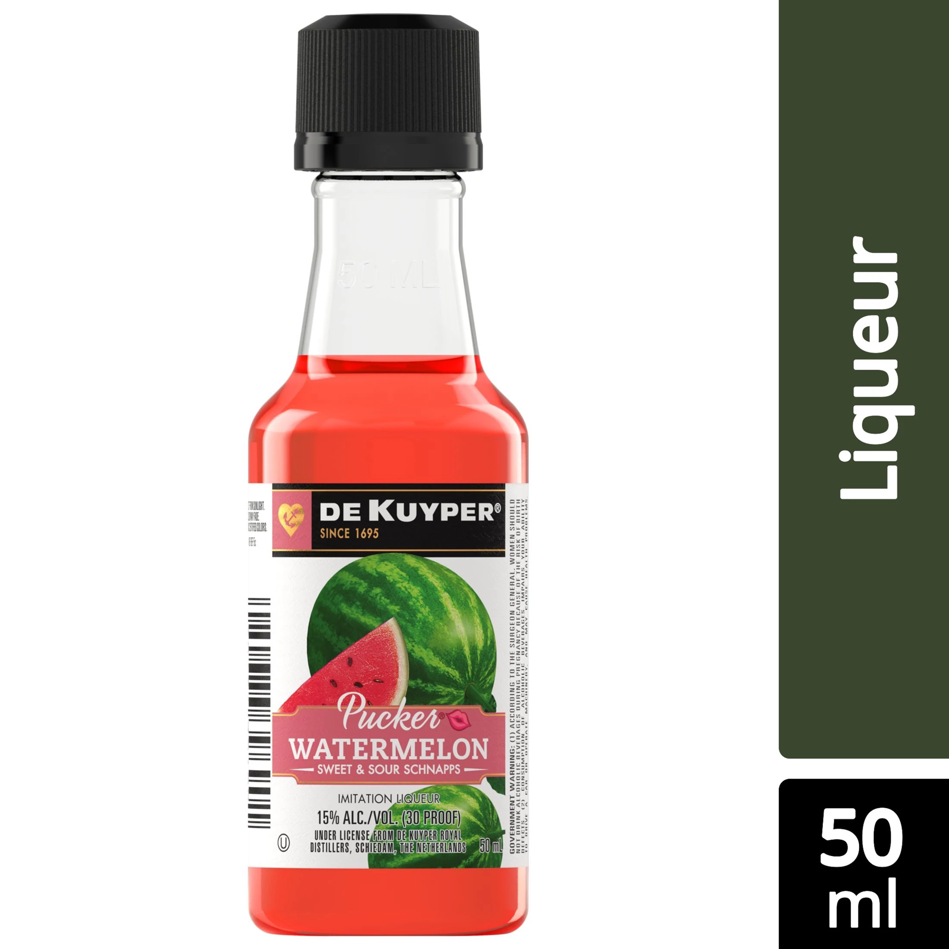 slide 1 of 4, DeKuyper Pucker Watermelon Schnapps Liqueur 50 ml, 50 ml