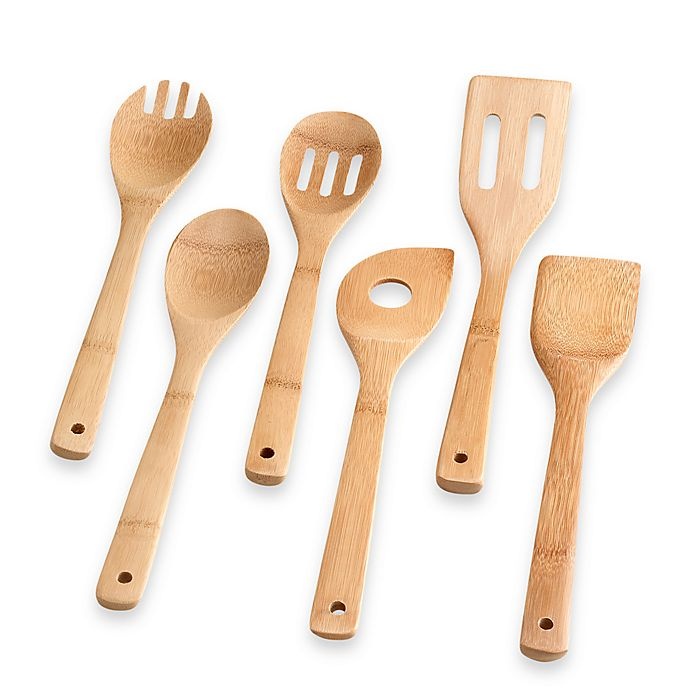 slide 1 of 1, Totally Bamboo Bamboo Utensil Set, 6 ct