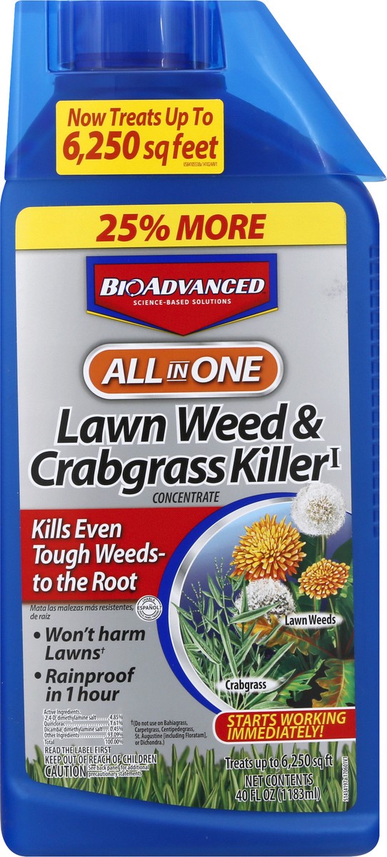 slide 5 of 11, Bioadvanced Lawn Weed & Crabgrass Killer 40 oz, 40 oz