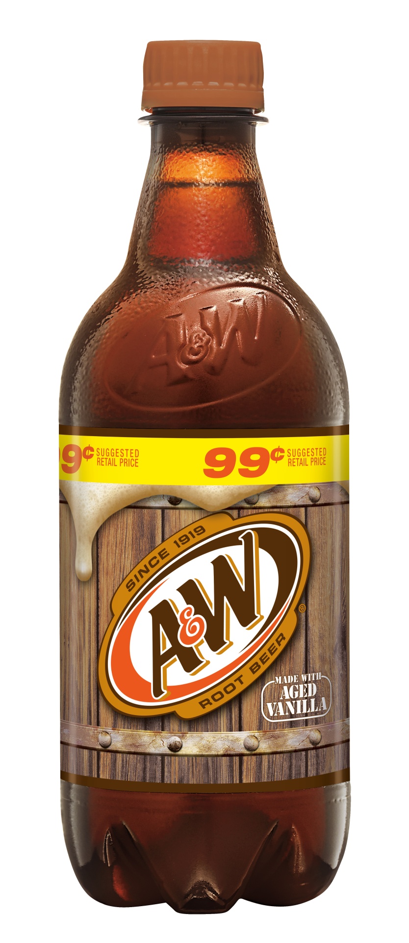 slide 1 of 1, A&W Root Beer Single Soda, 20 oz