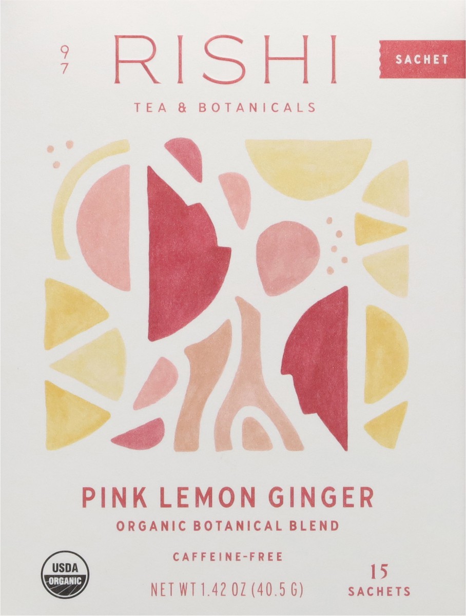 slide 10 of 12, Rishi Botanical Blend Organic Pink Lemon Ginger Tea 15 ea, 15 ct