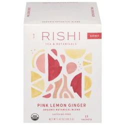 Rishi Botanical Blend Organic Pink Lemon Ginger Tea 15 ea
