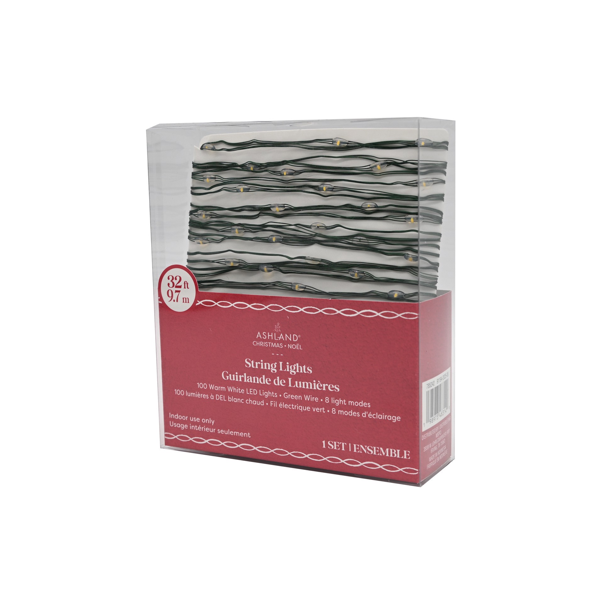 slide 3 of 3, 100ct. Warm White Led Bead String Lights On Green Wire By Ashland, 100 ct