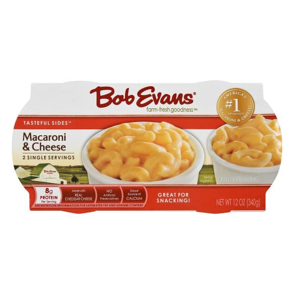 slide 1 of 7, Bob Evans Tasteful Sides Macaroni & Cheese 2 ct Bowls, 12 oz