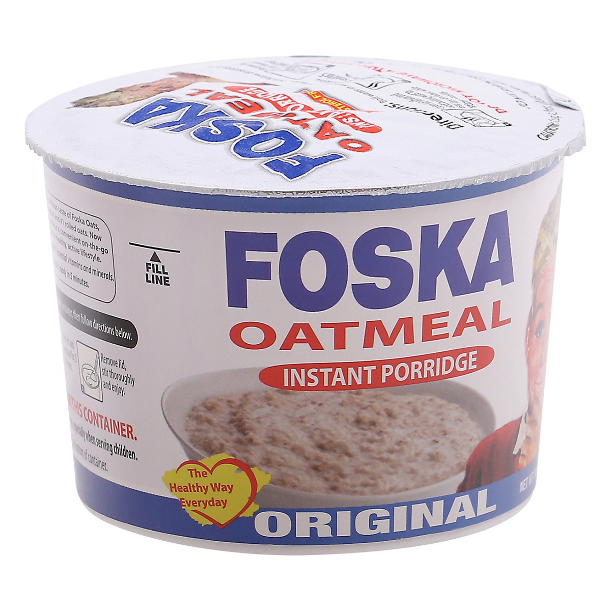 slide 4 of 9, Foska Oatmeal Original Instant Porridge 74 g Bowl, 74 g