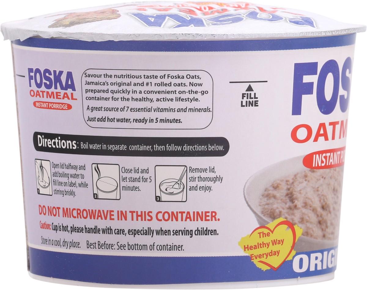 slide 8 of 9, Foska Oatmeal Original Instant Porridge 74 g Bowl, 74 g