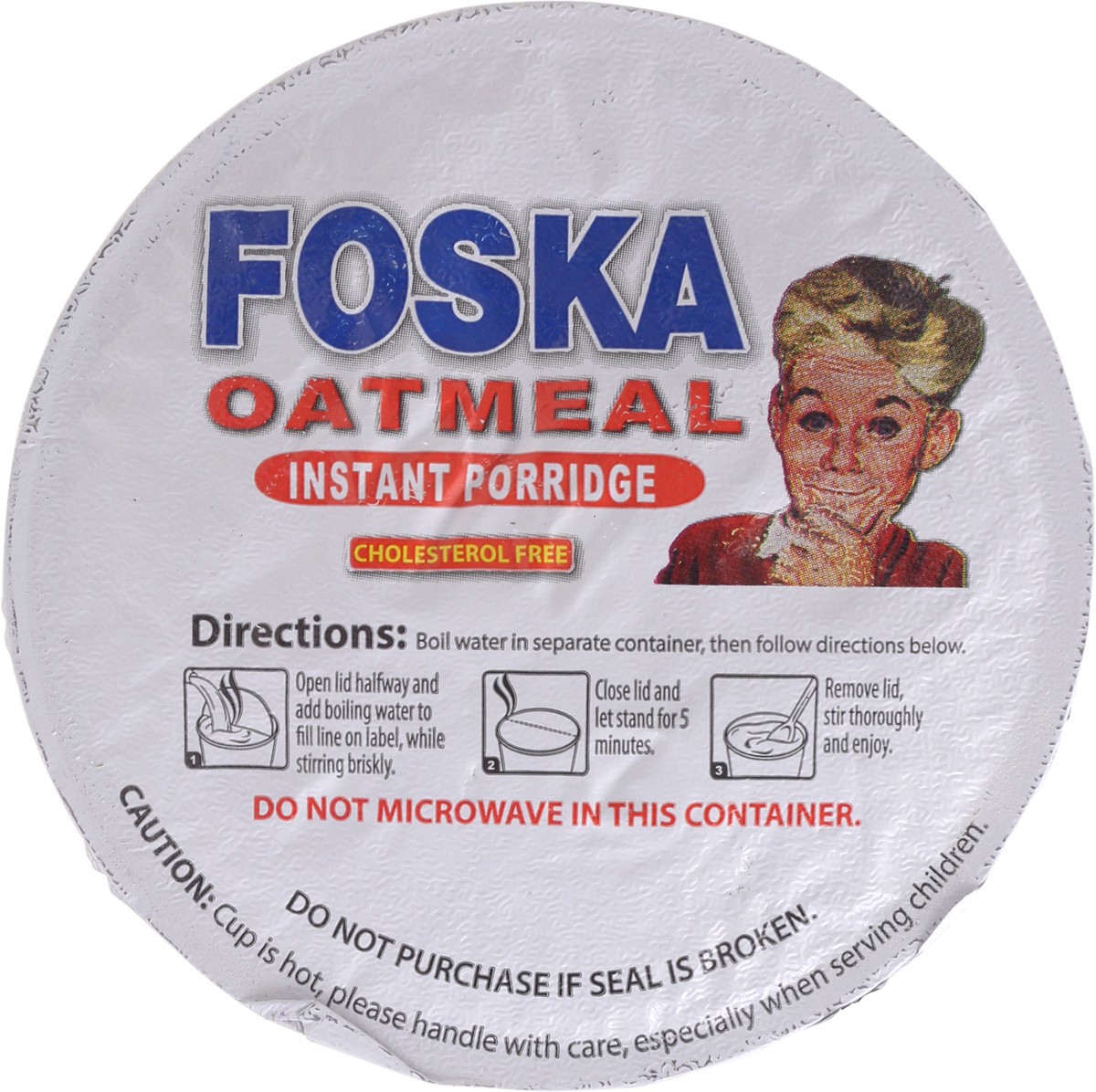 slide 9 of 9, Foska Oatmeal Original Instant Porridge 74 g Bowl, 74 g