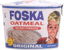 Foska Oatmeal Original Instant Porridge 74 g Bowl