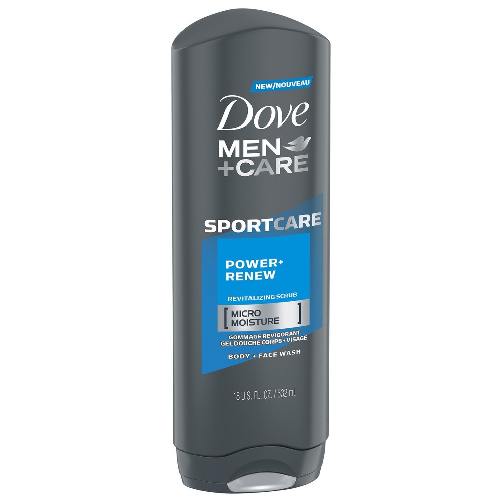 slide 3 of 6, Dove Men+Care Body Wash Power & Renew, 18 oz