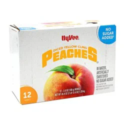 Hy-Vee Diced Yellow Peaches, 12 Count