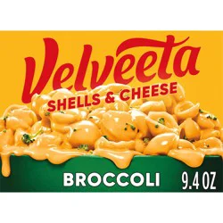 Velveeta Shells and Cheese Mac and Cheese with Broccoli, 1 Box, for Easy Dinner or Dinner Sides, Made with Real Cheese, 9.4 oz