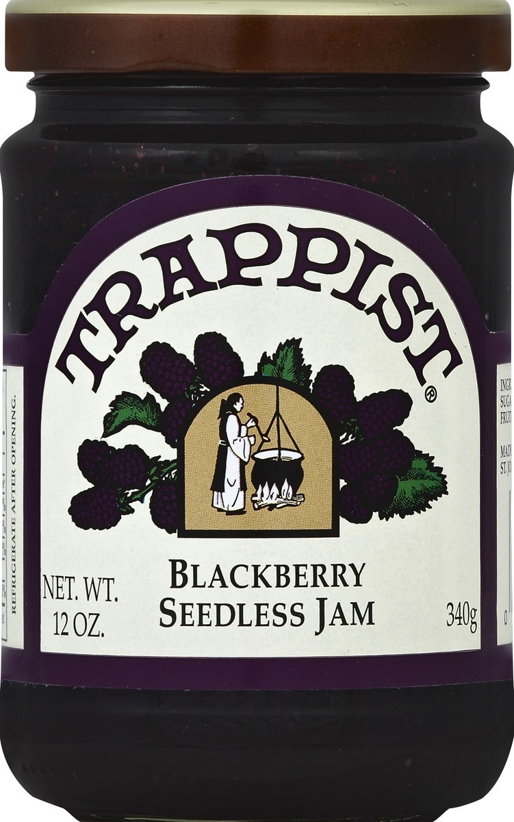 slide 2 of 2, Trappist Seedless Blackberry Jam, 12 oz