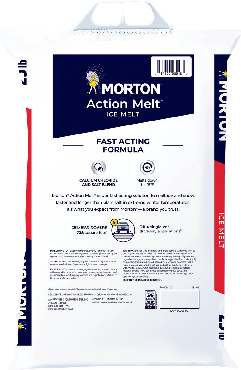 slide 7 of 7, Morton Action Melt Ice Melt 25 lb, 25 lb