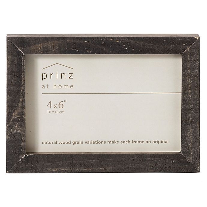 slide 1 of 1, Prinz Distressed Pallet Wood Frame - Light Black, 4 in x 6 in